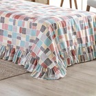 Kit Cobre Leito Colcha Turin Casal Estampada C/ Babado 400 Fi