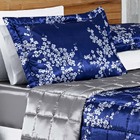 Kit Cobre Leito Colcha Vine Casal Padrão Dupla Face Cetim Est