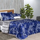 Kit Cobre Leito Colcha Vine Casal Padrão Dupla Face Cetim Est