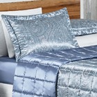 Kit Cobre Leito Colcha Vine King Dupla Face Cetim Estampado 3