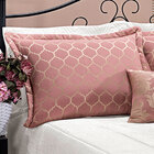 Kit Cobre Leito Com Xale E Almofadas Queen10 Peças Rose