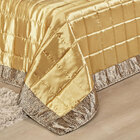 Kit Cobre Leito De Cetim Charmousse Safari King Dourado + Jog