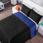 Kit Cobre Leito Dual Color Preto/azul Marinho Casal Padrão 03