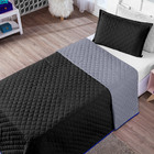 Kit Cobre Leito Dual Color Preto/cinza Solteiro 02 Peças - Du