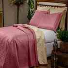 Kit Cobre Leito Dupla Face Floral Casal 03 Peças - Rose