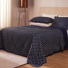 Kit Cobre Leito Dupla Face Poá Solteiro Lepper Azul Un