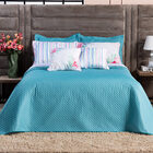 Kit Cobre Leito Floral Tiffany Listrado Dupla Face C/ Almofad