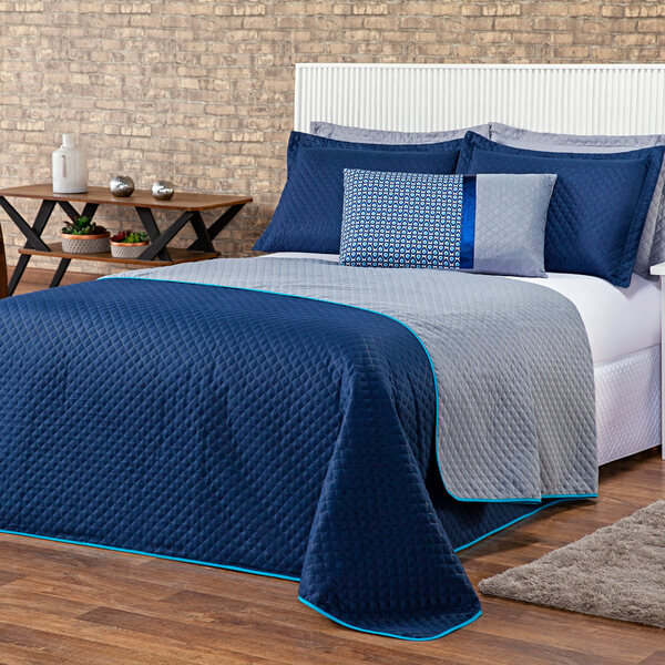 Kit Cobre Leito Galatsi Grego Dupla Face C/ Almofada Queen 06