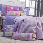 Kit Cobre Leito Gatinhos Dupla Face C/ Almofadas Casal Padrão