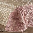 Kit Cobre Leito Gripper Bordado 3 D King 07 Peças - Rosê