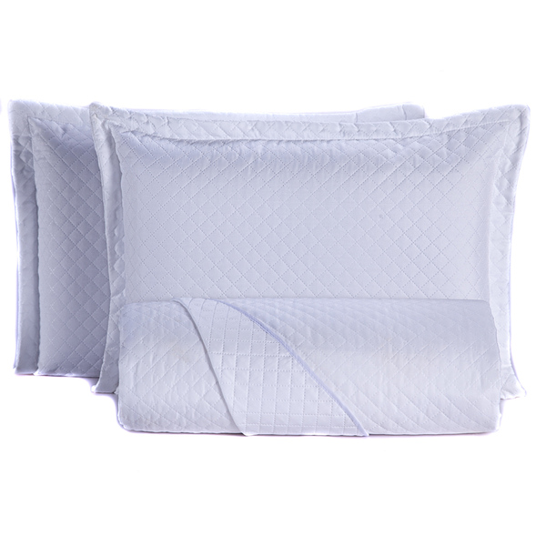 Kit Cobre Leito Hotelaria Branco Dupla Face Casal Padrão 03 P