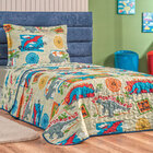 Kit Cobre Leito Infantil Menino Dinossauro Estampado Dupla Fa