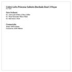 Kit Cobre Leito Infantil Rosê Princesa Bordado 3 Peças 2,50m