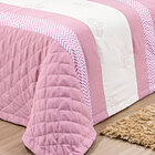 Kit Cobre Leito Infantil Rosê Princesa Bordado 3 Peças 2,50m