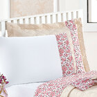 Kit Cobre Leito Infantil Solteiro Bege Com Almofada Decorativ