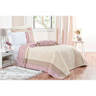 Kit Cobre Leito Infantil Solteiro Bege Com Almofada Decorativ