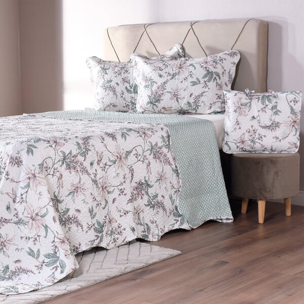 Kit Cobre Leito King Lady Com Porta Travesseiros Ultrassonic