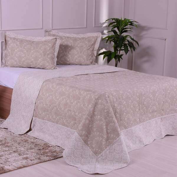 Kit Cobre Leito King Lottus Frame Matelassê Ultrassônico