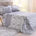 Kit Cobre Leito King Malha Premium 145 Fios 100% Algodão