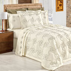 Kit Cobre Leito King Percal 180 Fios Palha 3 Peças