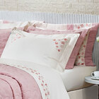 Kit Cobre Leito King Rosa 200 Fios 100% Algodão + Jogo De Cam