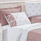 Kit Cobre Leito King Rosê Dupla Face + Jogo De Cama - 9 Peças