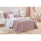 Kit Cobre Leito King Rosê Dupla Face + Jogo De Cama - 9 Peças