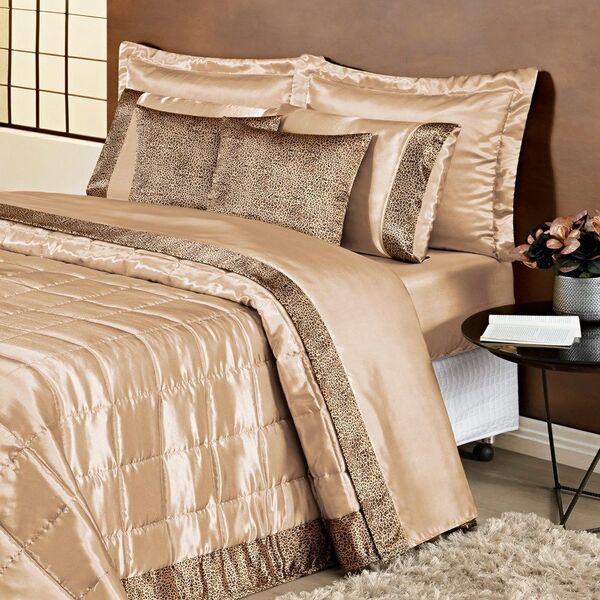 Kit Cobre Leito King Safari 09 Peças - Prata