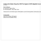 Kit Cobre Leito King Size 400 Fios Egípcio 100% Algodão Cinza