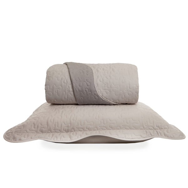 Kit Cobre Leito King Size Bege Caqui Boutis Lisa - Santista