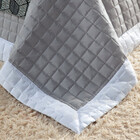 Kit Cobre Leito Liso Napoli Casal Padrão 03 Peças Cor Cinza