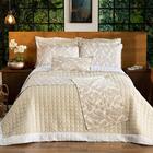 Kit Cobre Leito Liso Napoli King 03 Peças Cor Caqui