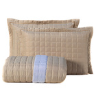 Kit Cobre Leito Liso Napoli King 03 Peças Cor Caqui