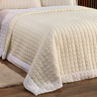 Kit Cobre Leito Liso Napoli Queen 03 Peças Cor Palha