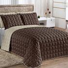 Kit Cobre Leito Medelin Queen Dupla Face Matelado Quadriculad