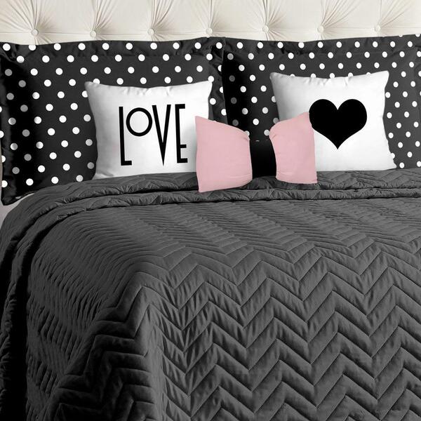 Kit Cobre Leito My Love Queen Microfibra C/ Almofada Laço 8 P