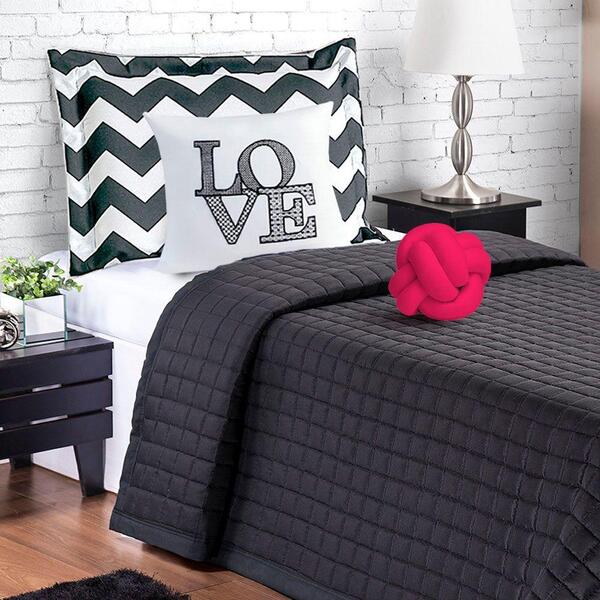 Kit Cobre Leito My Love Solteiro Microfibra C/ Almofada Nó Pi