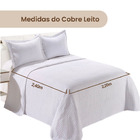 Kit Cobre Leito Pastilhas Queen 3 Peças Matelado Costurado  B
