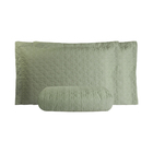 Kit Cobre Leito Queen 100% Algodão Verde 200 Fios + Jogo De C