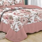 Kit Cobre Leito Queen Frame Com Porta Travesseiros Matelassê