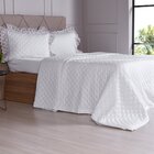 Kit Cobre Leito Queen Lace 300 Fios Acetinado Bordado Inglês