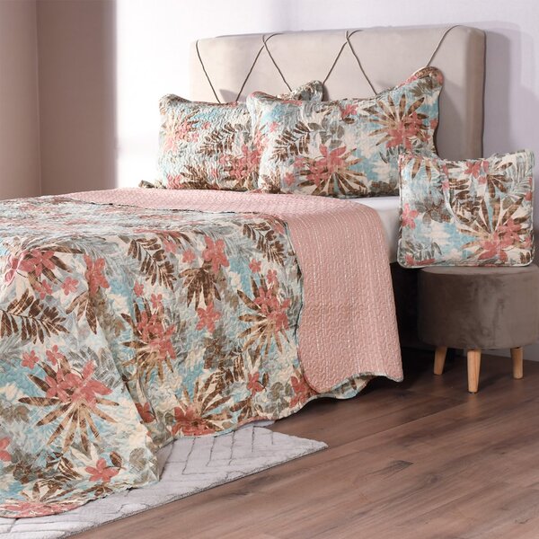 Kit Cobre Leito Queen Lady Com Porta Travesseiros Ultrassonic