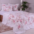 Kit Cobre Leito Queen Lottus Frame Matelassê Ultrassônico