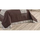 Kit Cobre Leito Queen Natalie Percal 150 Fios 3 Peças Tabaco