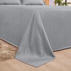 Kit Cobre Leito Queen Piquet Arezzo Liso 03 Peças - Cinza