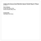 Kit Cobre Leito Queen Piquet Arezzo Liso 03 Peças - Marinho