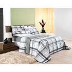 Kit Cobre Leito Queen Positano Geométrico 180 Fios + Jogo De