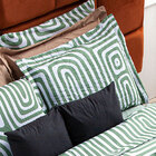 Kit Cobre Leito Queen Size Estampado Geométrico 3 Peças 100%