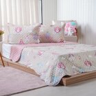 Kit Cobre Leito Rolinho Casal + Porta Travesseiro Toque Macio