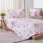 Kit Cobre Leito Rolinho Solteiro + Porta Travesseiro Toque Ma